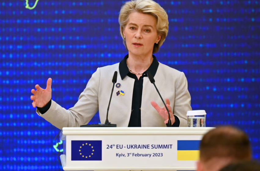  Ursula von der Leyen tisztelgő látogatást tesz Kijevben