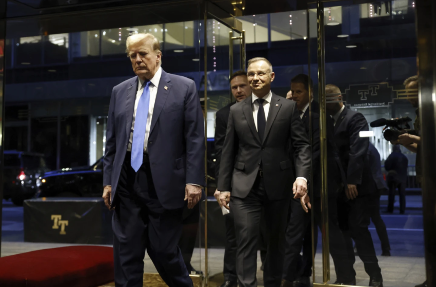  A lengyel elnök a legutóbbi európai vezető, aki meglátogatta Donald Trumpot várható visszatérése előtt