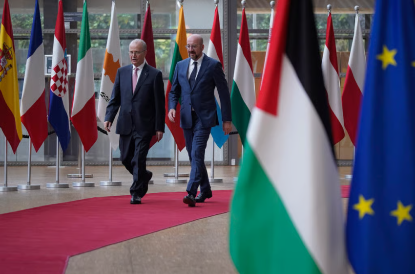 Az EU elnöke, Charles Michel támogatja a palesztin állam elismerését